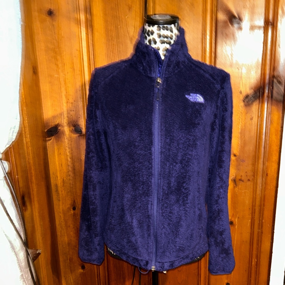 North Face Fleece Jacket Women’s S Purple Osito Soft bluish/purple Sherpa Logo - Picture 2 of 15